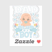 パパは男の子の妊娠ピンクまたは青のビニールと言う シール (シート)