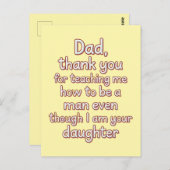 パパは男教えでいられてありがとう ポストカード (正面/裏面)