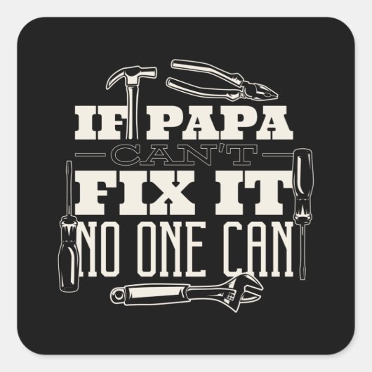 パパは直せる スクエアシール (正面)