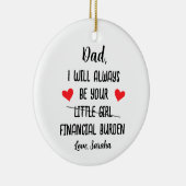 パパは私がいつも君の負担になるおもしろい。 セラミックオーナメント (右)