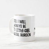 パパは私がいつも君の負担になる コーヒーマグカップ (正面左)