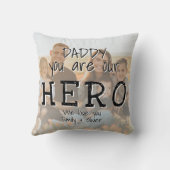 パパは私たちのヒーローのフルフォトパパの日 クッション (裏面)