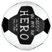 パパは私たちのヒーロータイポグラフィ父の日 サッカーボール (回転)