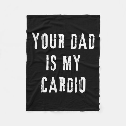 パパは私のカーディオおもしろいことわざママ女性妻T フリースブランケット (正面)