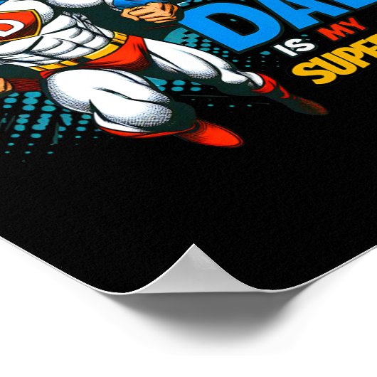 パパは私のスーパーヒーロクールキッズファーデー漫画L ポスター (角)