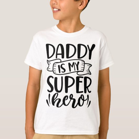 パパは私のヒーローすごいだ | かわいい父の日贈り物|過去記事 Tシャツ (正面)
