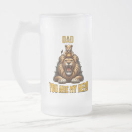 パパは私のヒーロー フロストグラスビールジョッキ