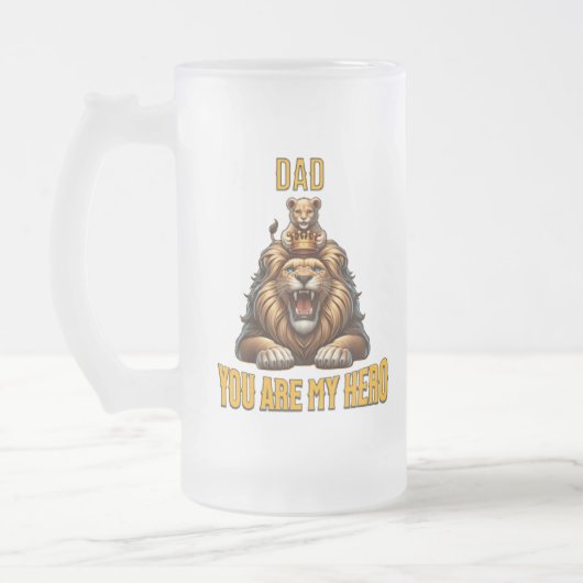 パパは私のヒーロー フロストグラスビールジョッキ (左)