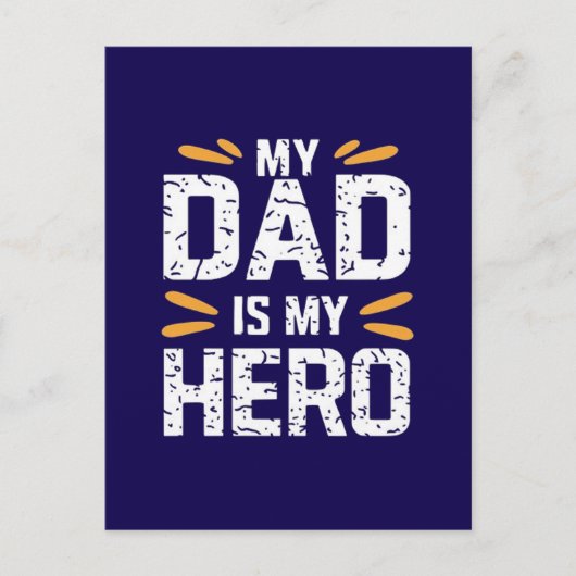パパは私のヒーロー ポストカード (正面)