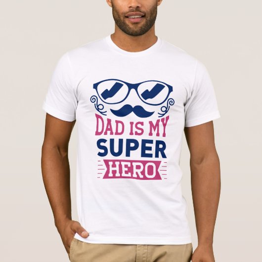 パパは私のヒーロー Tシャツ (正面)