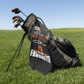 パパは私の名お気に入りの前だ ゴルフタオル (グリーン)