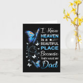 パパは私の天国の守護天使 記念日 私 カード (黄色い花)