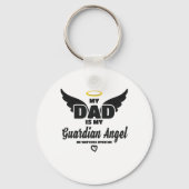 パパは私の守護天使が私を思い出して見守っている キーホルダー (正面)