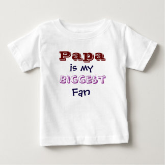 パパは私の最大のファン乳児トドラーTシャツ ベビーTシャツ
