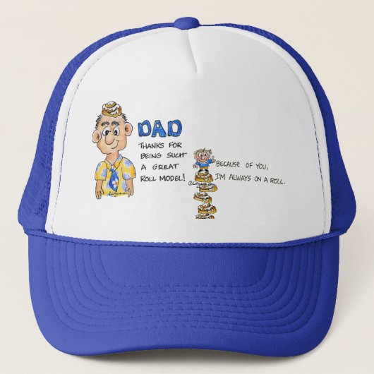 パパは私の転がモデルである – おもしろい Hat キャップ (正面)