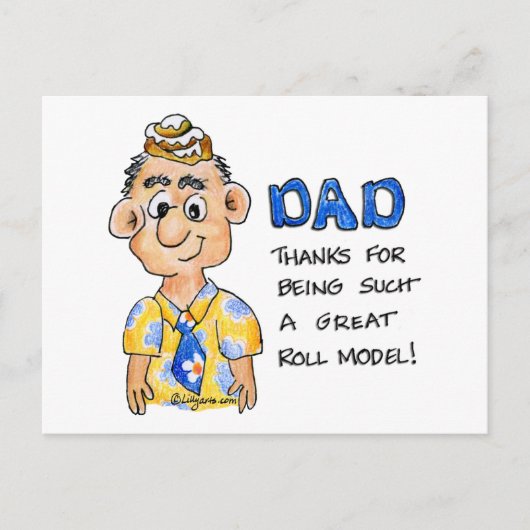 パパは私の転がモデルはがき ポストカード (正面)