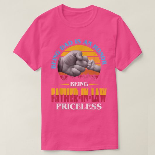 パパは義理の父なる名誉である Tシャツ (デザイン正面)
