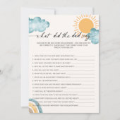 パパは赤ちゃんシャワーゲームカードと言った 招待状 (正面)