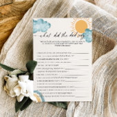 パパは赤ちゃんシャワーゲームカードと言った 招待状