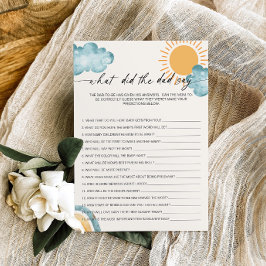 パパは赤ちゃんシャワーゲームカードと言った 招待状