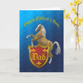 パパは飼育馬の付いた父の日札 カード (黄色い花)