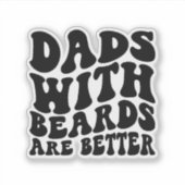 パパは髭が良い,おもしろいパパ シール (正面)