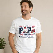 パパは2026年設立 アメリカ愛国フラグ風カスタムキッズネーム Tシャツ