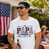 パパは2026年設立 アメリカ愛国フラグ風カスタムキッズネーム Tシャツ