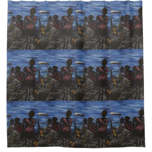 パパは?ハーバーアイランド シャワーカーテン (正面)