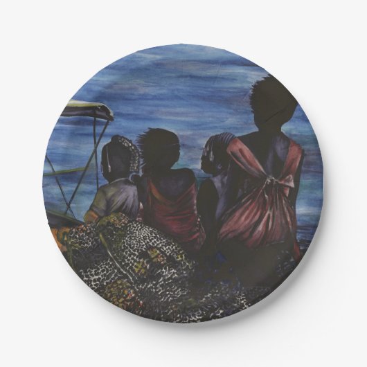 パパは？ハーバー島 ペーパープレート (正面)