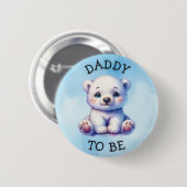 パパは | Arctic Animals Winter Baby Shower 缶バッジ (正面&裏面)