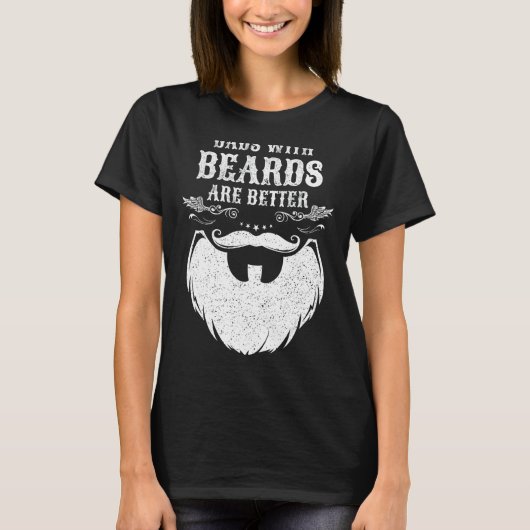 パパはBeardsより良いパパギフトのファッ男性へト Tシャツ (正面)