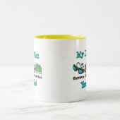 パパはOutbikeによって追い越されるトライアスロンのマグをOutswim ツートーンマグカップ (中央)