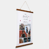 パパへのギフト オリジナル6枚の写真コラージュ 吊り下げ型タペストリー (傾斜あり)