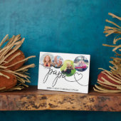 パパへのギフト , 子供たちの写真コラージュプレート フォトプラーク (側面)