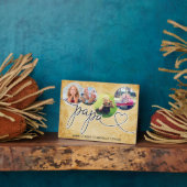 パパへのギフト , 子供たちの写真コラージュプレート フォトプラーク (側面)