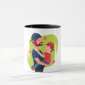 パパへの応援：父の日のマグカップ マグカップ (中央)