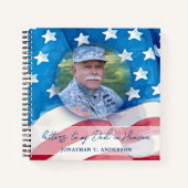 パパへの手紙天国愛国的軍隊写真 ノートブック (正面)