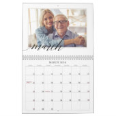 パパへの贈り物|孫の家族の写真 カレンダー (3月 2026)