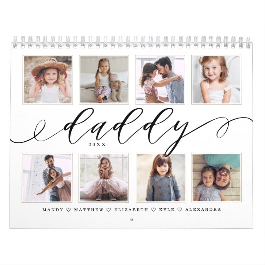 パパへの贈り物 |家族の思い出の写真 カレンダー (カバー)