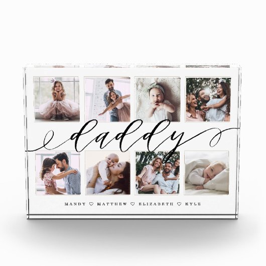 パパへの贈り物 |父の日の写真コラージュ フォトブロック (正面)