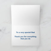 パパへの黄色のレーシングカーとハッピー父の日 カード (内部)