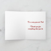 パパへレーシングカーでハッピーファーザーの日 カード (内部)