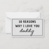 パパへ愛してる理由 父の日の可愛いカード ノートカード (正面)