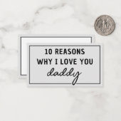 パパへ愛してる理由 父の日の可愛いカード ノートカード (正面/裏面インサイチュ)