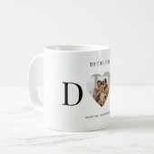 パパへ最高ののハートパーソナライズされた写真 コーヒーマグカップ (正面左)