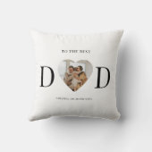 パパへ最高のの写真パーソナライズされたハート クッション (裏面)