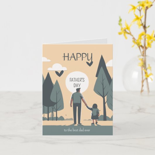 パパへ最高のの挨拶、素敵でおもしろい カード (黄色い花)