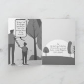 パパへ最高のの挨拶、素敵でおもしろい サンキューカード (内部)