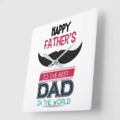 パパへ最高の スクエア壁時計 (傾斜)